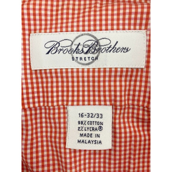 Brooks Brothers 16 32/33 Large Stretch Lycra Check - Picture 2 of 4